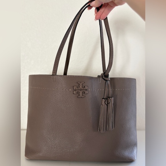 Tory Burch Handbags - Authentic Tory Burch McGraw Tassel Leather Tote in Brown